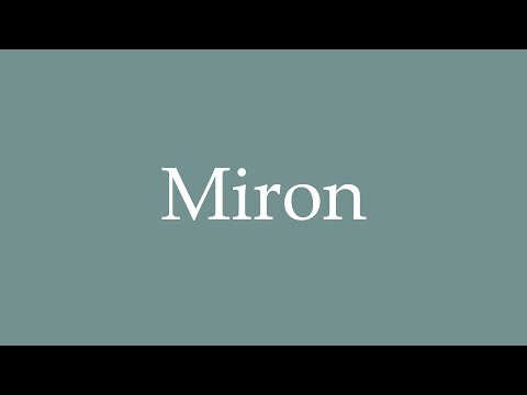 How to Pronounce ''Miron'' Correctly in French
