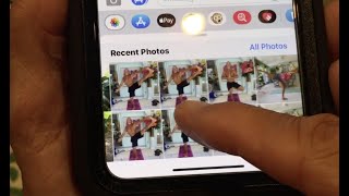 How to send a photo in a text message through messenger on iPhone