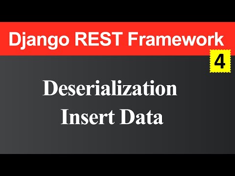 DeSerialization and Insert Data Django REST Framework Hindi