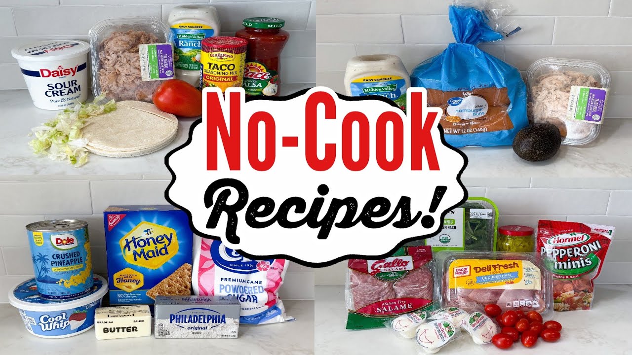 5 EASY No-Cook Summer Meals | Quick & TASTY Recipes for HOT Days! | Julia Pacheco