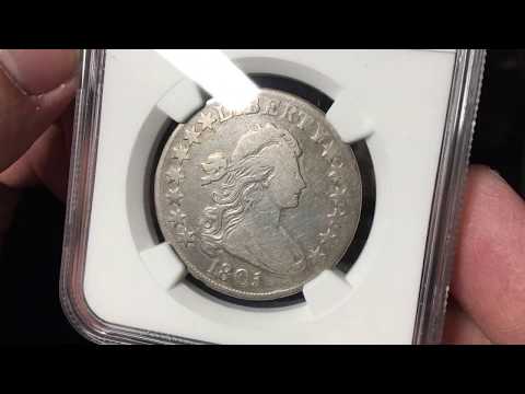 NGC open box coin grade results  - 1805 Bust Half, GSA Morgan Dollar, 2-Cent Piece, Peace dollars