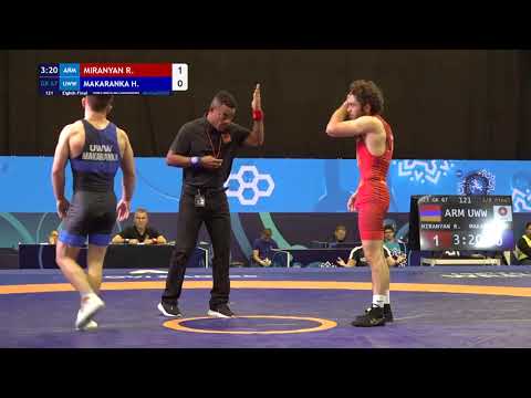 GR 67KG 1/8 Round | Ruben Miranyan (Arm) Vs Hleb Makaranka (Uww) | U23 World Championship 2025