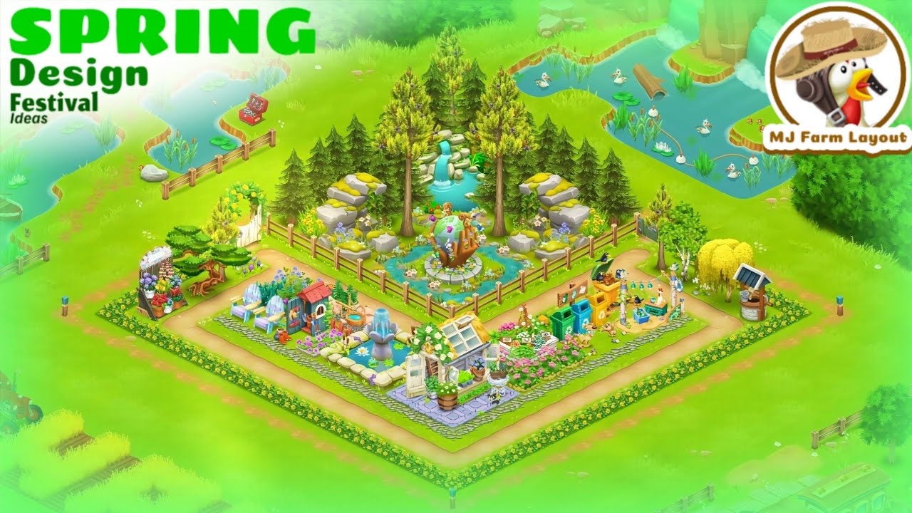 Spring design Festival ideas in Hay Day #hayday 