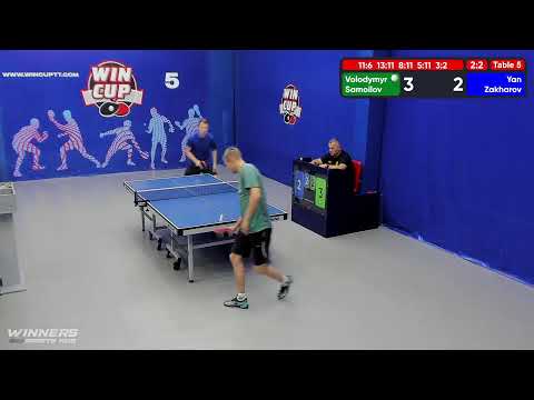 08:00 Самойлов Владимир 3-2 Захаров Ян   стол 5  ЮГ-2  01.07.22