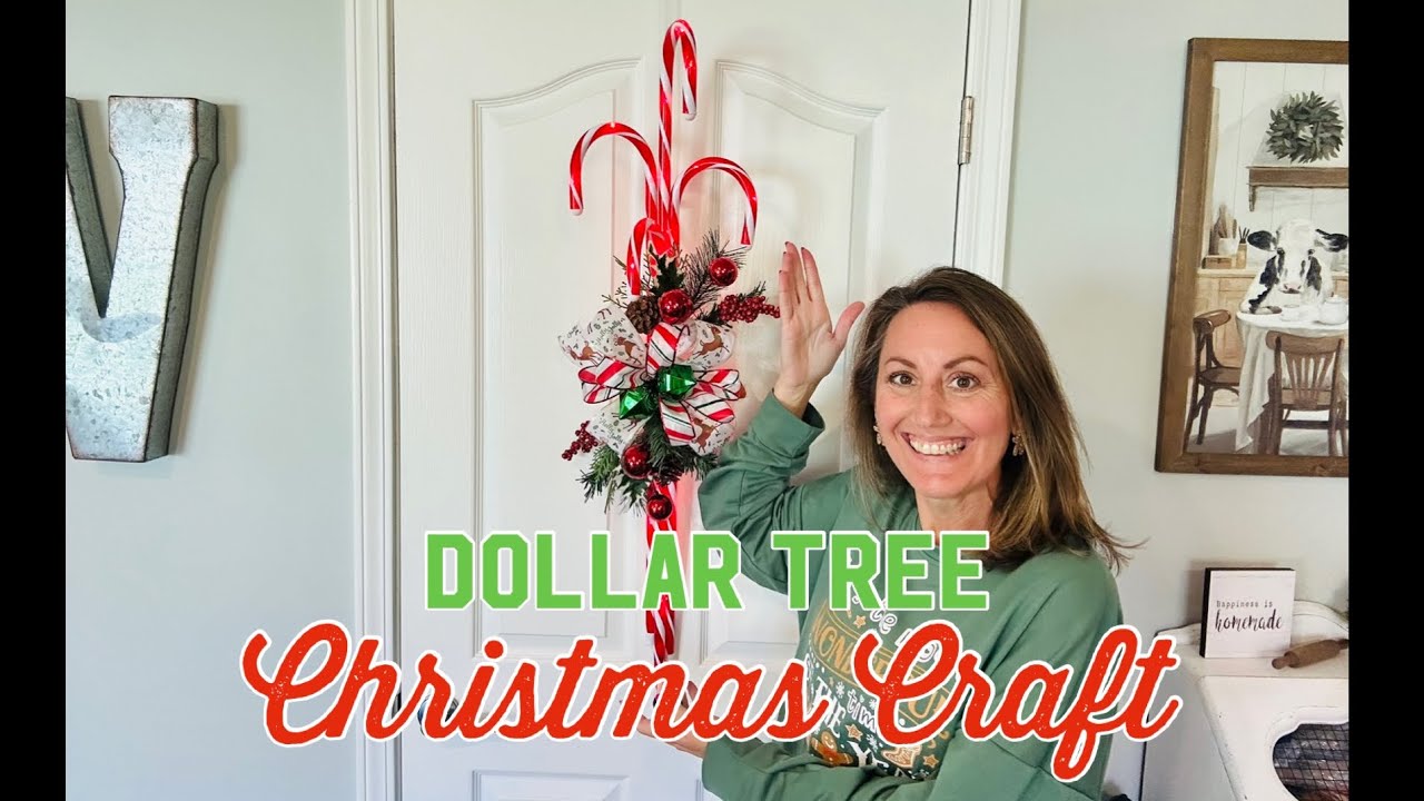 ✨CHRISTMAS DIY✨ Dollar Tree Christmas Craft | Easy & Beautiful Door Hanger