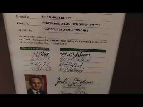 Schindler 330A HT Hydraulic Elevators at Home2 Suites By Hilton in Wilmington NC 