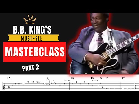 B.B. King Masterclass Part 2: Playing over changes, note choices, Jazz progressions and more