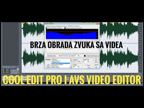Brza obrada zvuka sa videa - Cool Edit Pro i AVS video editor - Kako brzo urediti zvuk snimka sa tel