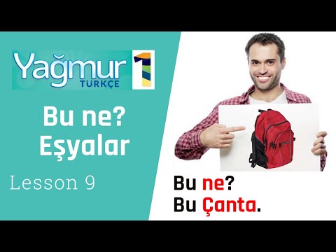 Learn Turkish Lesson 9, What is this?  - Bu ne?