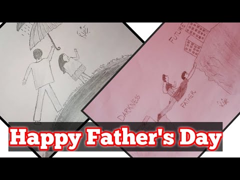 2 Simple Father's Day Drawing | Father Day Drawing...