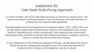 Vets Need Multi-Prong Approach To Overcome Employment Barriers