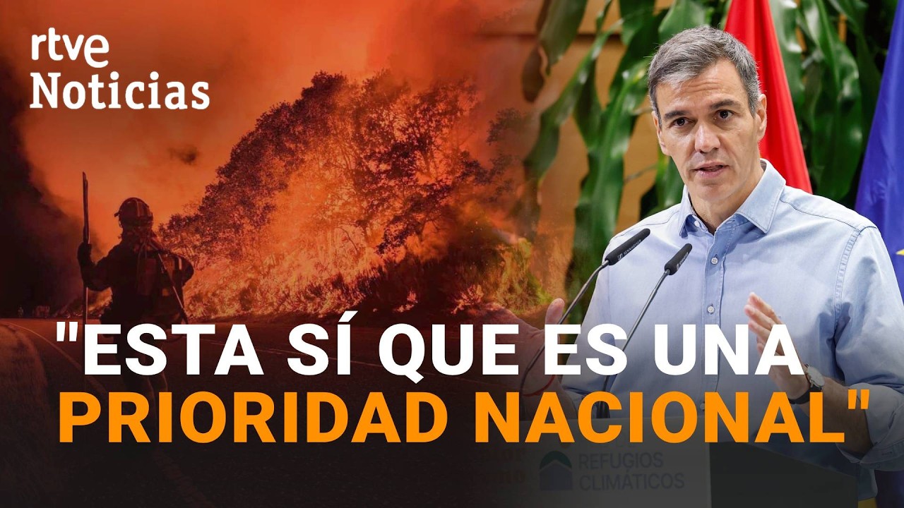 Sánchez insiste en el pacto de Estado contra la emergencia climática contra los incendios | RTVE