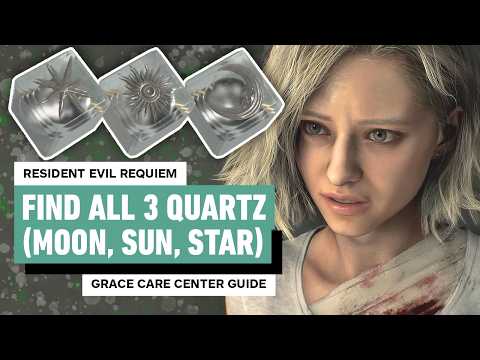 Resident Evil Requiem - Care Center Quartz Puzzle Guide | Find All 3 Quartz (Moon, Sun, Star)