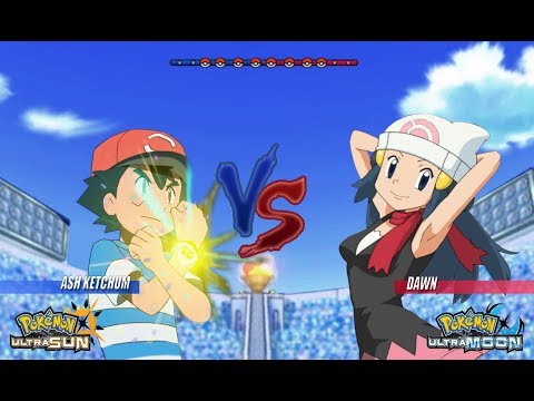 Pokemon Battle USUM: Alola Ash Vs Dawn (Pokémon Alola Vs Sinnoh)