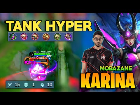 Mobazane Karina Tank Build Legendary Gameplay [ Karina Best Build Top Global ] Mobile Legends
