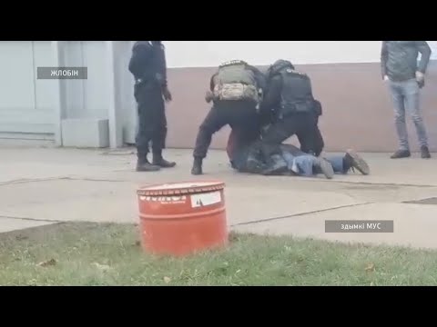 У Жлобіне затрыманы ўдзельнікі пратэстаў видео