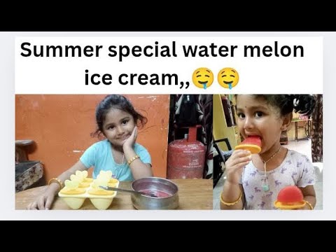 Ojasvi prepared watermelon 🍉🤤 icecream 🍦😋#reels #cute #youtube #vlog #explore #funnyjokes#instagram