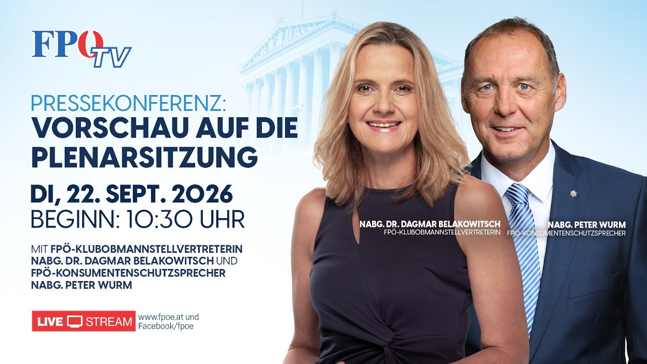 FPÖ-Pressekonferenz: Vorschau auf die Nationalratssitzung