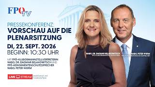 FPÖ-Pressekonferenz: Vorschau auf die Nationalratssitzung