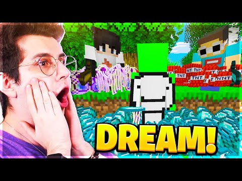 DREAM! NEW VIDEO REACTION - Minecraft Random Item Challenge VS 2 Hunters