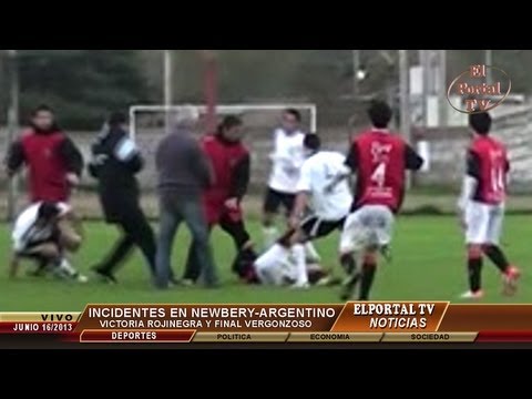 Terminó con incidentes la semifinal entre Newbery y Argentino