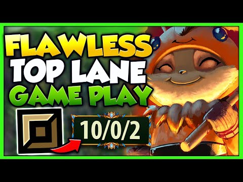 #1 TEEMO WORLD COMPLETELY FLAWLESS TOP LANE DESTRUCTION (PERFECT GAMEPLAY) - League of Legends