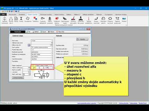 TPV výpočty 7 - Svařování dle parametrů