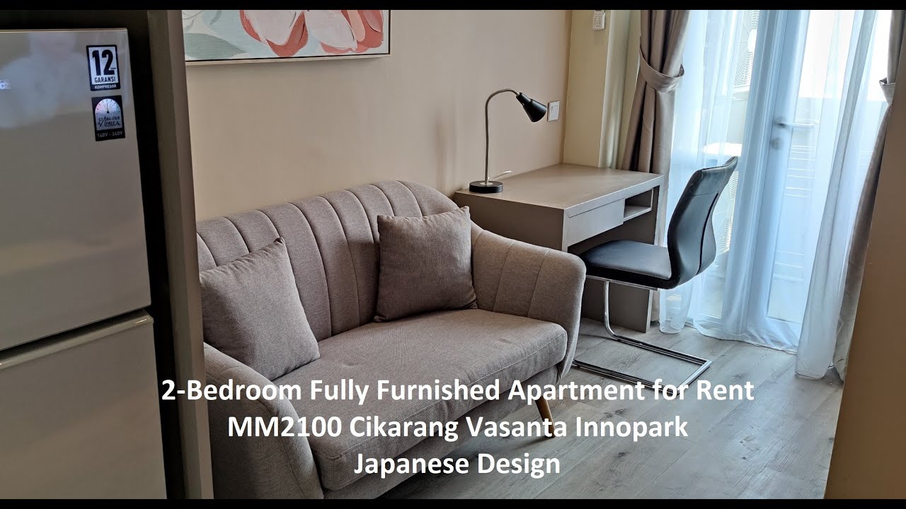 Dijual Murah Apartemen Jepang 2-Bedroom Fully Furnished Vasanta Innopark Cikarang