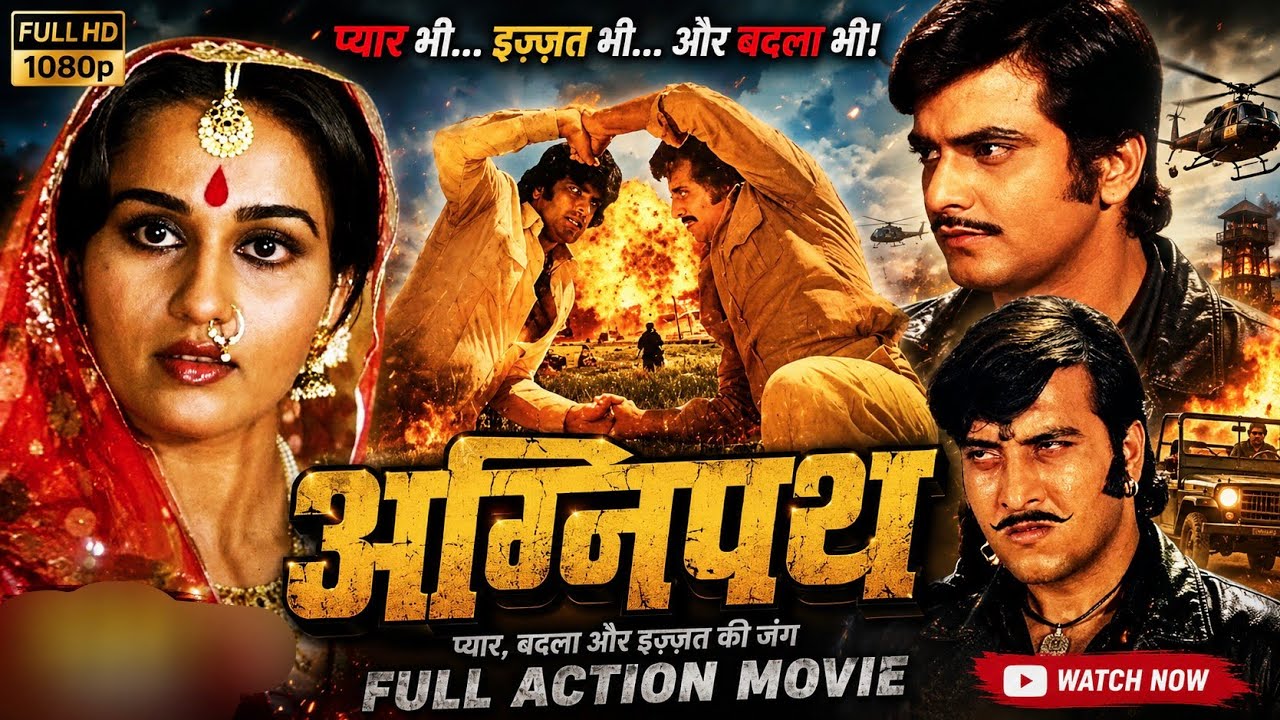 अग्निपथ विनोद खन्ना जितेंद्र अमजद खान रीना राय की सुपरहिट बॉलीवुड जबरदस्त एक्शन मूवी Agneepath movie
