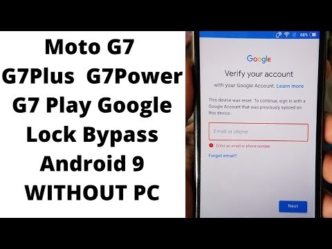 Moto G7 | G7Plus | G7Power | G7Play FRP/Google Lock Bypass Android 9 Without PC