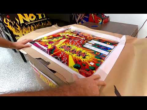 Gottlieb FIRE QUEEN Pinball Restoration - New Backglass REVEAL