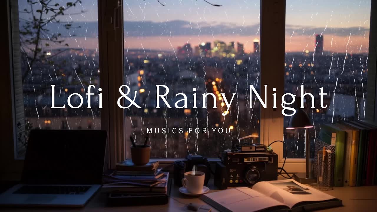 Study with Me Rainy Lofi Hip Hop 🎶 Chill lofi & Rain Sounds  Relax Study Work Writing Music  睡眠療癒音樂