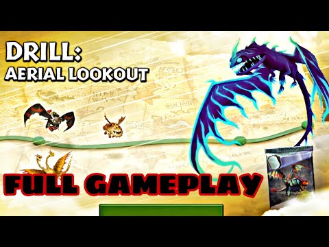 DRILL: AERIAL LOOKOUT FULL GAMEPLAY - New Gauntlet Event - Dragons: Rise of Berk