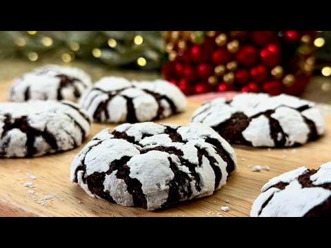 Easy Fudgy Chewy Chocolate Crinkle Cookies