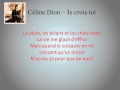 Je crois toi - Céline Dion LYRICS 