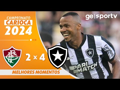FLUMINENSE 2 X 4 BOTAFOGO | MELHORES MOMENTOS | 11ª RODADA CAMPEONATO CARIOCA 2024 | ge.globo
