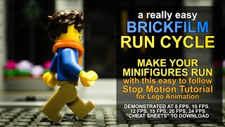 How to Make a Minifigure Run (An Easy Run Cycle for your Brickfilms: Stop Motion Animation Tutorial)