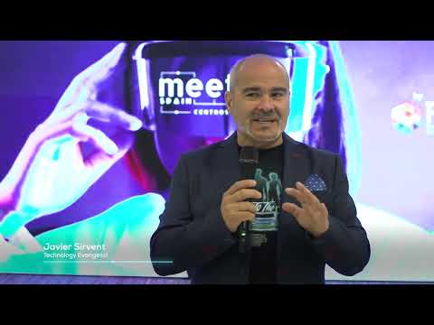 Javier Sirvent, ‘Technology evangelist’, durante su conferencia inspiradora durante en meetechSpain