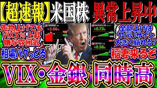 Download the video "【ｳｫｰﾙ街速報】米国株、上昇継続中『VIX・金銀も同時高の異常相場』"
