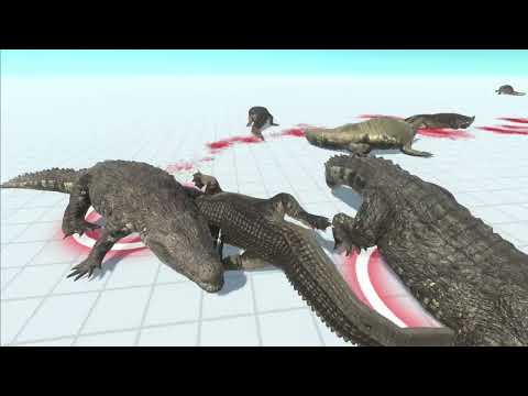 Animal Revolt Battle Simulator - machimosaurus rex vs purussaurus 1-1 2-2 - Pepsi Gaming