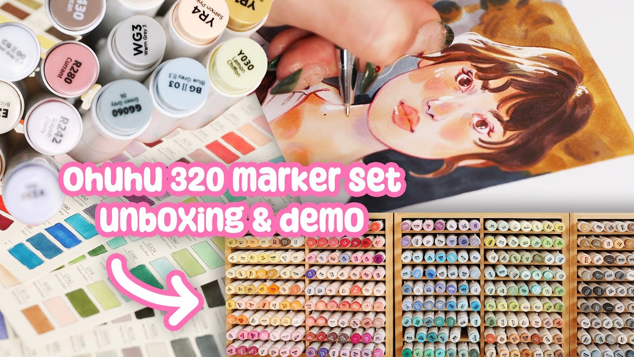 Are these WORTH IT? ✦ Ohuhu Honolulu 320 marker set Review + Demo