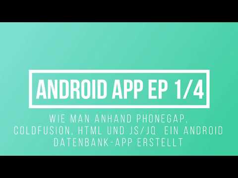 Android Datenbankapp erstellen.Teil 1/4