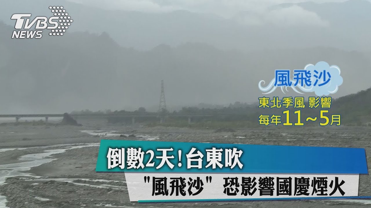 倒數2天! 台東吹「風飛沙」恐影響國慶煙火