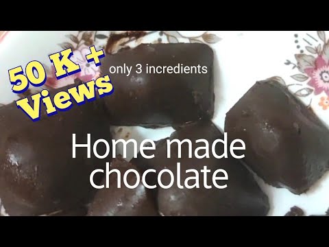 Home made chocolate 🍫.. only 3 incredients.. simple method