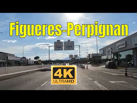 Figueres-Perpignan 4K- Driving- French region
