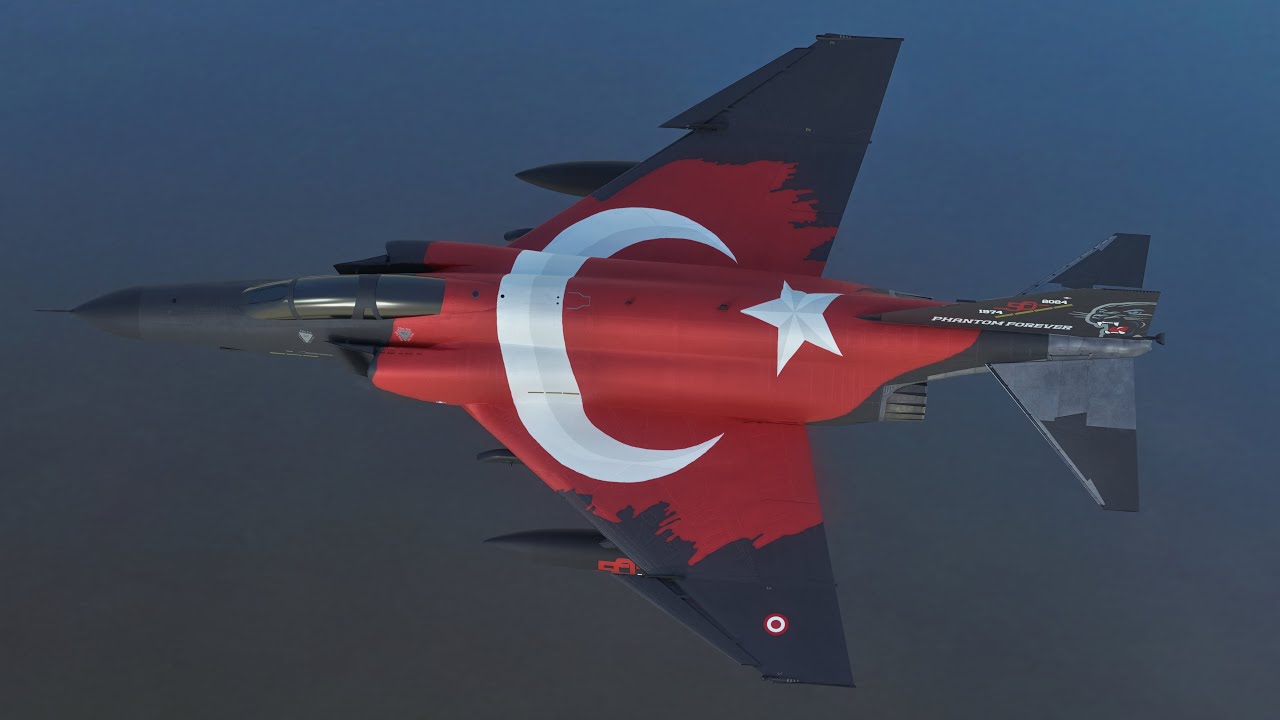 F4-Phantom 2- 50 YIL- Totalmente equipado com texturas de alta resolu&ccedil;&atilde;o Modelo 3D