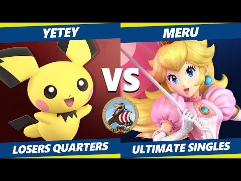 Smash Ultimate Tournament - Yetey (Pichu) Vs. Meru (Peach, Daisy) Valhalla II SSBU Losers Quarters