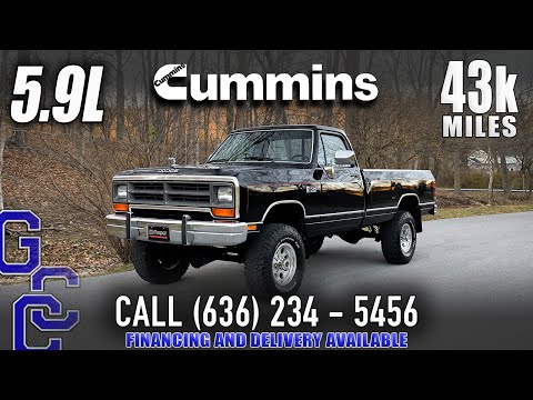 First Gen 5.9 Cummins 12v: 1990 Dodge RAM W-250 LE 4x4 Diesel With Only 43k Miles