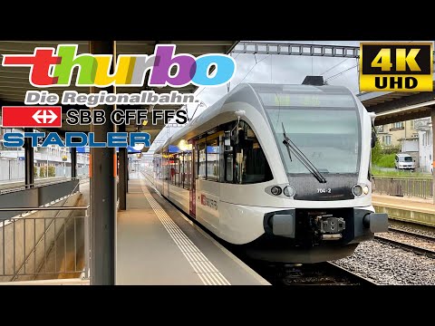 [THURBO Train: S9 Wattwil to Wil via Lichtensteig, Bütschwil & Lütisburg] Stadler Rail GTW Cab View