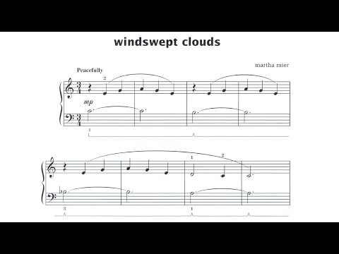 Windswept Clouds - Martha Mier/Reflections, Book 1.